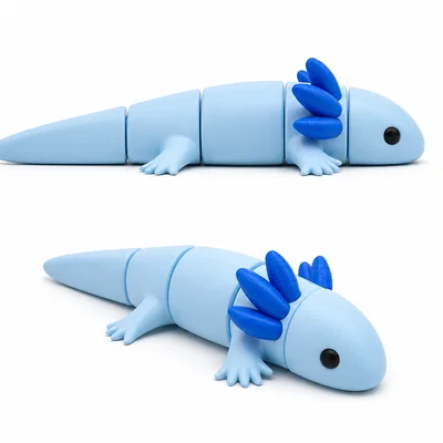 Articulated Axolotl Blue – Sinh Vật Flexi Mũm Mĩm