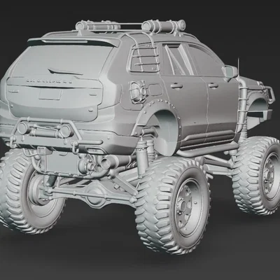 Mô hình xe Volvo XC90 phong cách Mad Max (STL 3D Print)