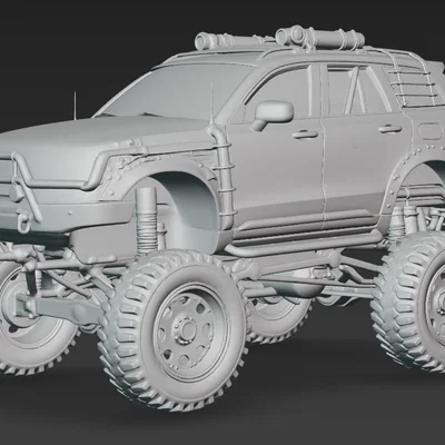 Mô hình xe Volvo XC90 phong cách Mad Max (STL 3D Print)