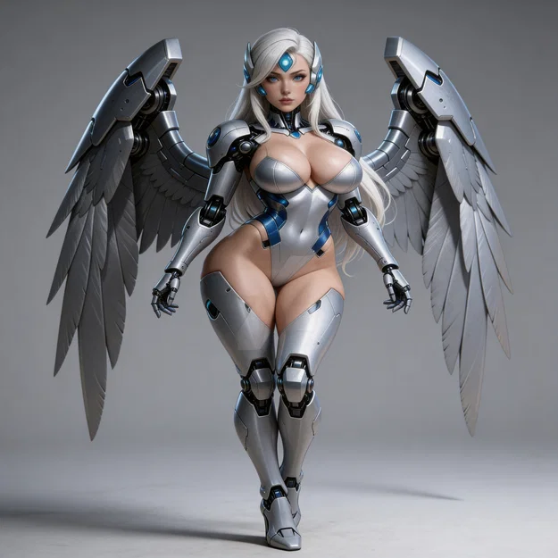 Mô hình 3D Tech Angel 2 - Thiên thần robot cực chi tiết - Image 1