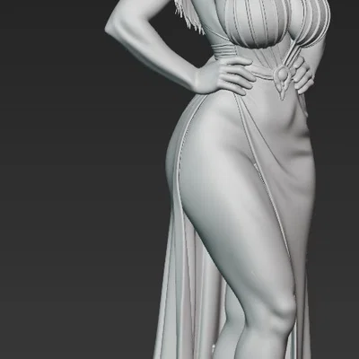 Mô hình 3D nhân vật nữ sang trọng (Beautiful Woman 2) dành cho Resin