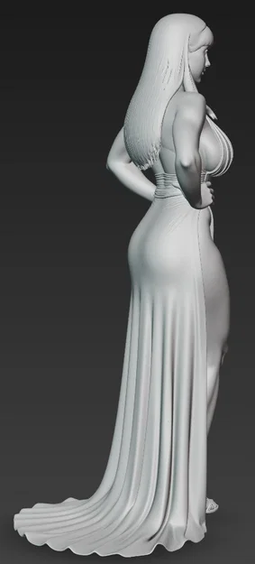 Mô hình 3D nhân vật nữ sang trọng (Beautiful Woman 2) dành cho Resin - Image 3
