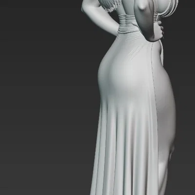 Mô hình 3D nhân vật nữ sang trọng (Beautiful Woman 2) dành cho Resin