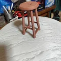 Mô hình ghế đẩu gỗ mini 3D cho búp bê và action figure - Thumbnail 2