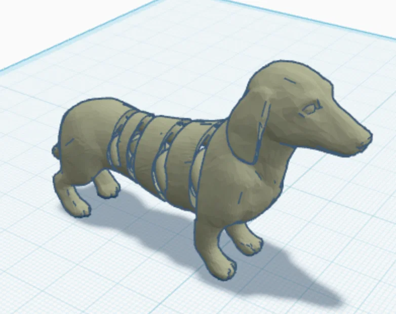 Mô hình chú chó lạp xưởng linh hoạt (Flexi Dachshund) in 3D - Image 1