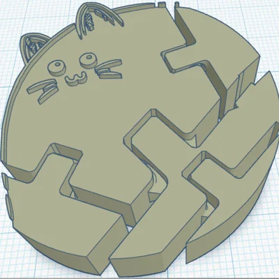 Mô hình chú mèo biến hình linh hoạt wonky flexi cat (file in 3D)