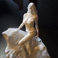 Mô hình tượng thiếu nữ đứng bên vách đá nghệ thuật in 3D - Thumbnail 1