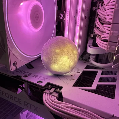 Nắp trong Lithophane mặt trăng cho bơm Cooler Master Elite Liquid Series AIO