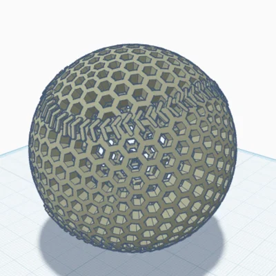 Mô hình bóng chày không ruột Airless baseball v1
