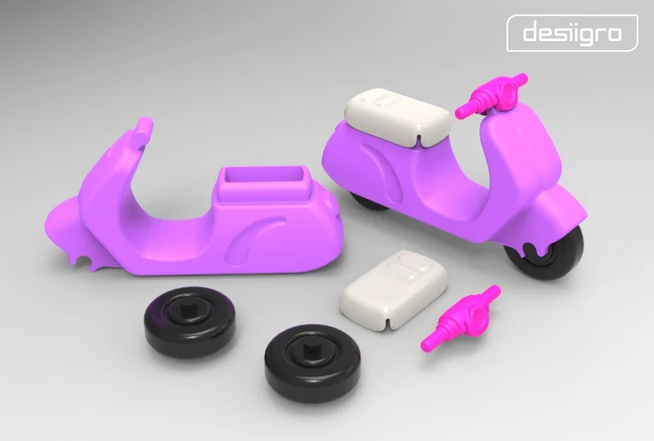 Mô hình đồ chơi lắp ráp Gro Scooter in 3D cho bé - Image 2