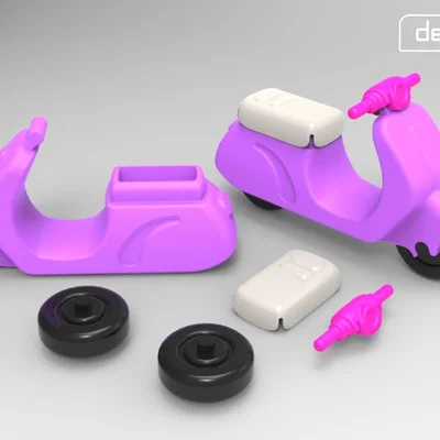 Mô hình đồ chơi lắp ráp Gro Scooter in 3D cho bé