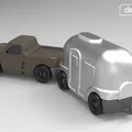 Mô hình đồ chơi lắp ráp Gro Airstream in 3D cực chất - Thumbnail 1