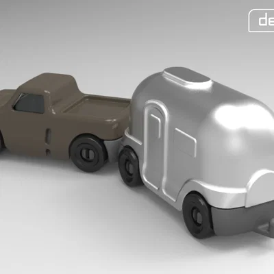 Mô hình đồ chơi lắp ráp Gro Airstream in 3D cực chất