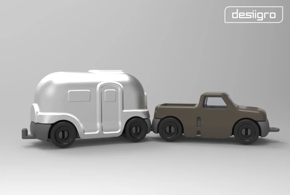 Mô hình đồ chơi lắp ráp Gro Airstream in 3D cực chất - Image 3