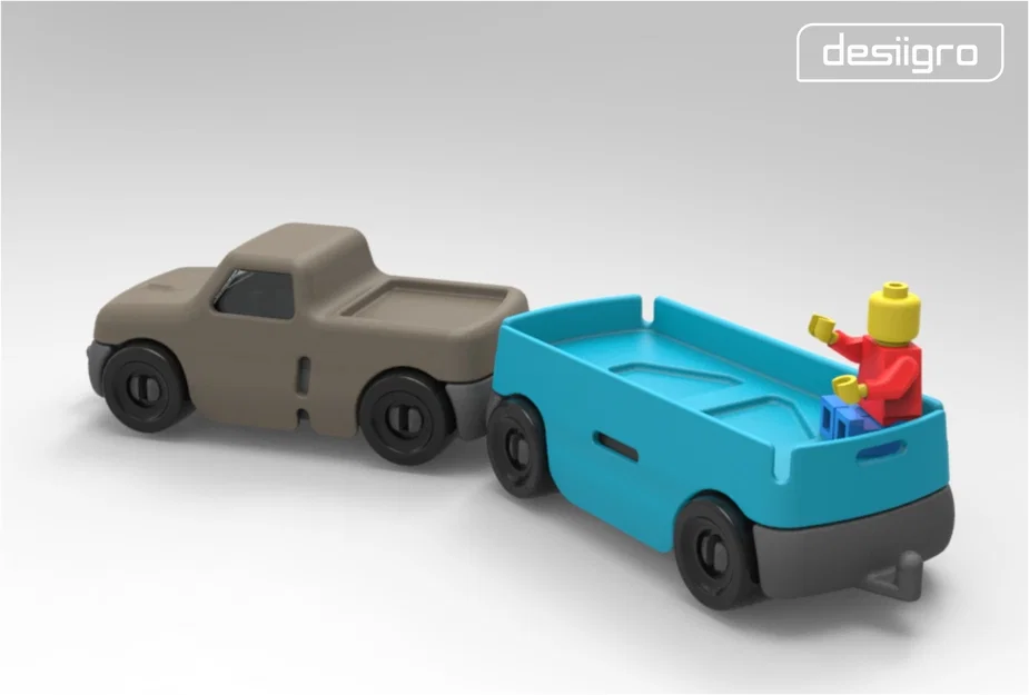 Mô hình rơ-moóc đồ chơi Gro Trailer 3D cho bé - Dễ dàng in ấn tại nhà - Image 2