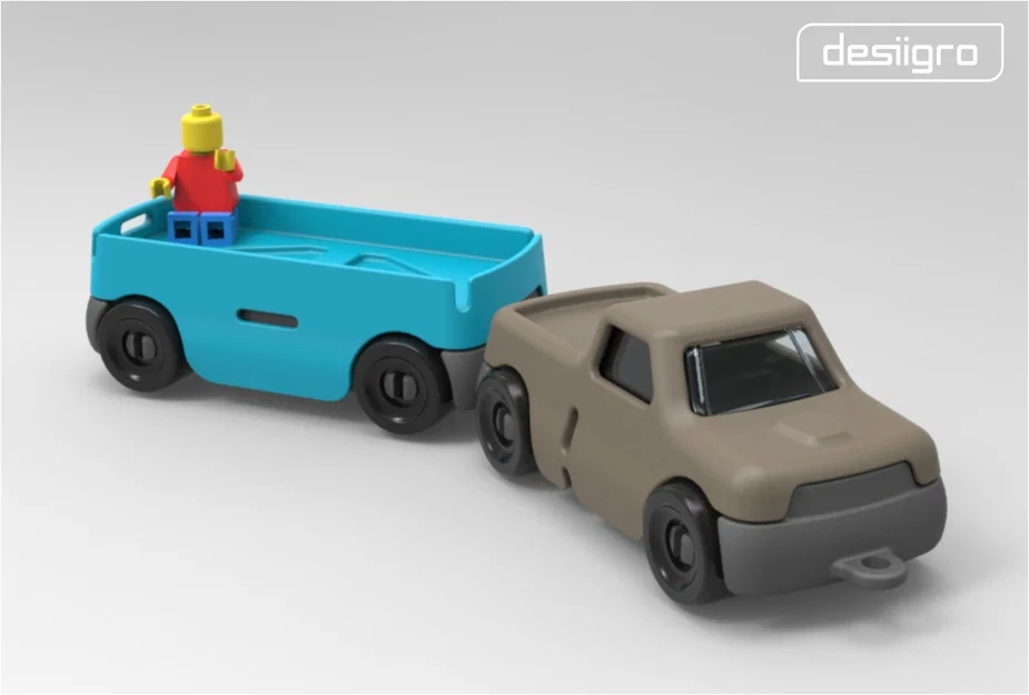 Mô hình rơ-moóc đồ chơi Gro Trailer 3D cho bé - Dễ dàng in ấn tại nhà - Image 3