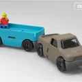 Mô hình rơ-moóc đồ chơi Gro Trailer 3D cho bé - Dễ dàng in ấn tại nhà - Thumbnail 3