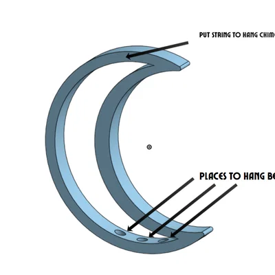 Mô hình chuông gió hình mặt trăng tự lắp ráp (Moon Wind Chime)