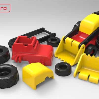 Bộ đồ chơi lắp ráp xe công trình Gro Lift in 3D cực sáng tạo