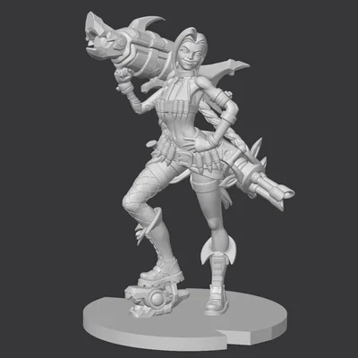 Mô hình 3D Jinx từ League of Legends