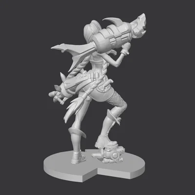 Mô hình 3D Jinx từ League of Legends