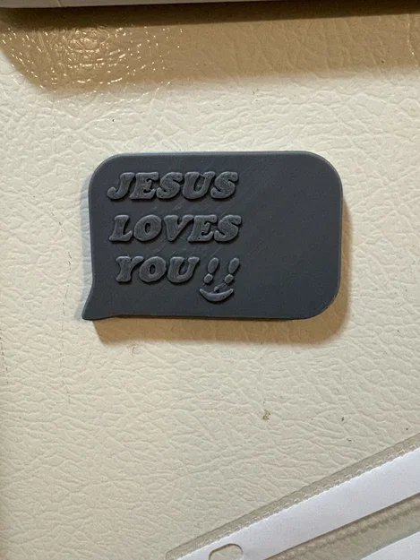 Nam châm tủ lạnh Jesus Loves You - Mẫu in 3D trang trí ý nghĩa - Image 1