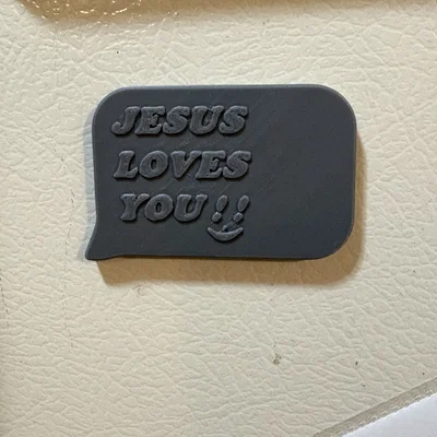 Nam châm tủ lạnh Jesus Loves You - Mẫu in 3D trang trí ý nghĩa