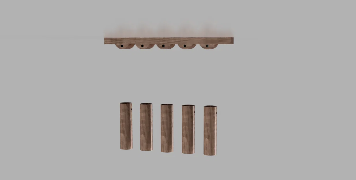 Mô hình chuông gió treo tường Vindspel v 1 - Tự in 3D nghệ thuật - Image 1