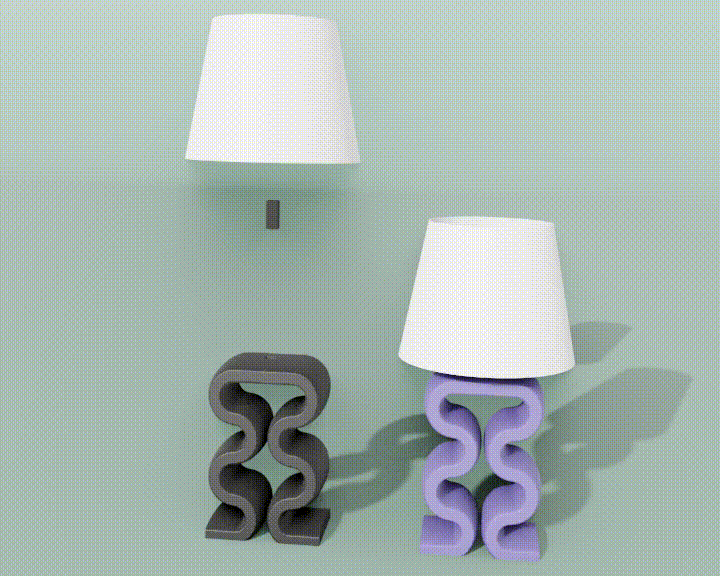 Đèn để bàn (Designer lamp) - Mẫu đèn trang trí in 3D hiện đại - Image 4