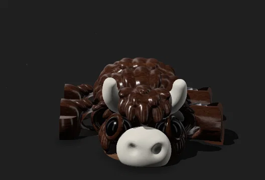 Mô hình chú bò Highland (Highland Cow) khớp nối 3D dễ thương - Image 1