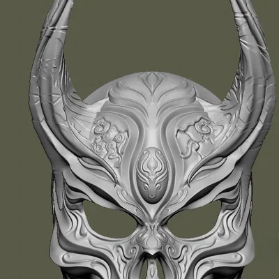 Mẫu mặt nạ đầu lâu có họa tiết độc đáo cho in 3D
