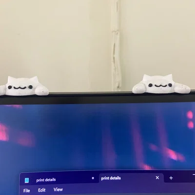 Mô hình Bongo Cat trang trí màn hình