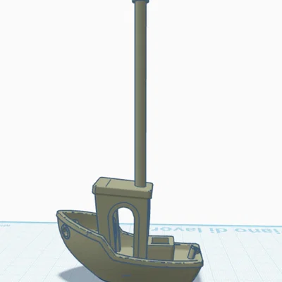 Mô hình thuyền Benchy biến tấu với ống khói siêu dài độc đáo
