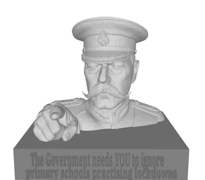 Mô hình Lord Kitchener 3D châm biếm - Tùy chỉnh thông điệp độc đáo - Image 2