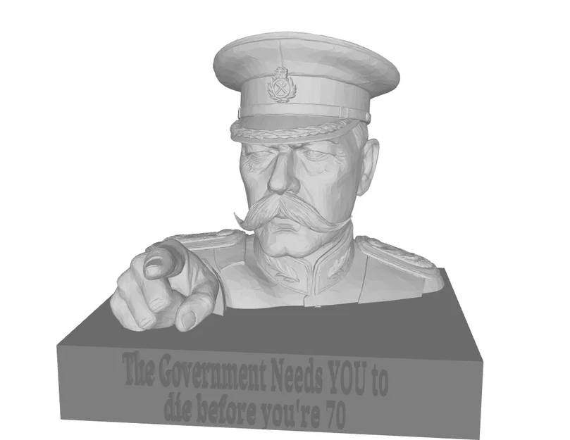 Mô hình Lord Kitchener 3D châm biếm - Tùy chỉnh thông điệp độc đáo - Image 3
