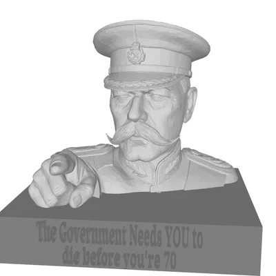 Mô hình Lord Kitchener 3D châm biếm - Tùy chỉnh thông điệp độc đáo