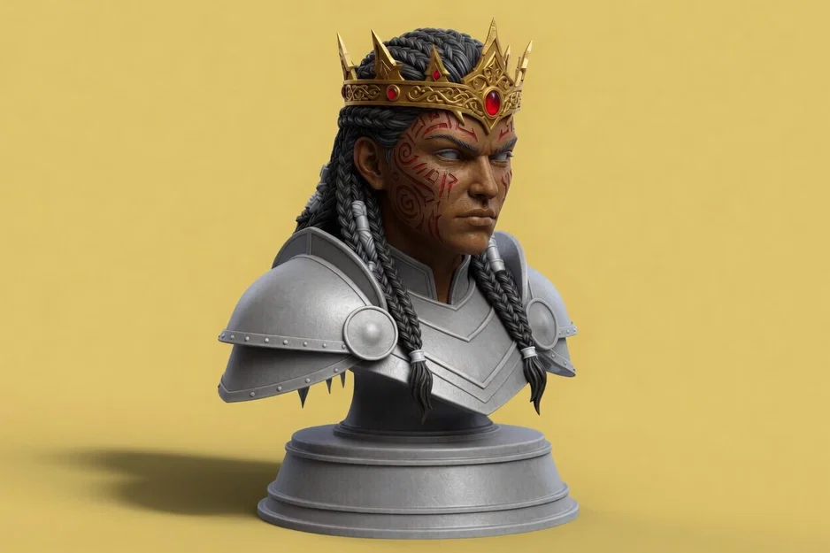 Tượng Bán Thân Vị Vua Chiến Binh - Mô Hình Trang Trí Fantasy Cao Cấp - Image 1