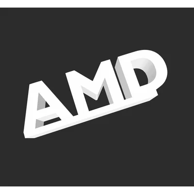 Logo AMD in 3D