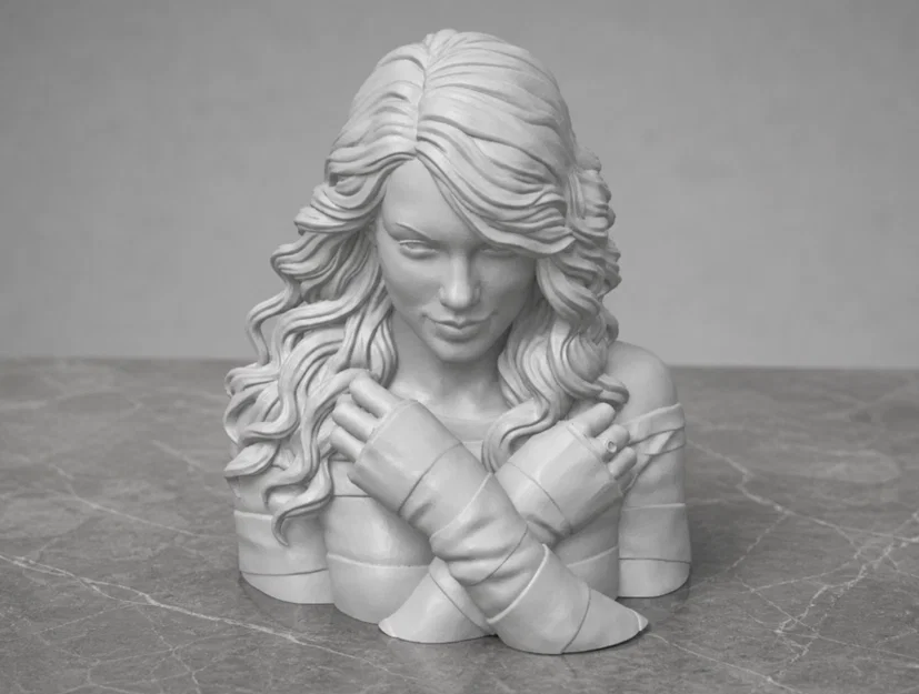 Tượng bán thân Taylor Swift (có kèm tùy chọn mắt kính) - Image 2