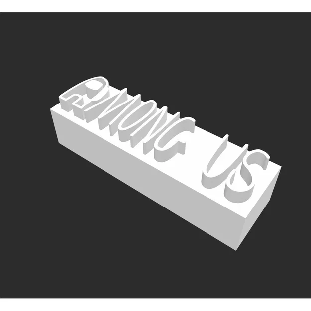 Logo Among Us in 3D - Image 1