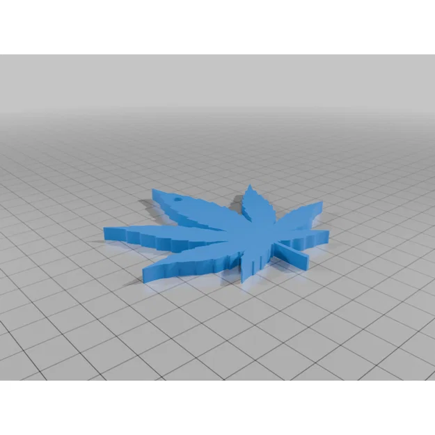 Logo hình lá cần sa in 3D - Image 2