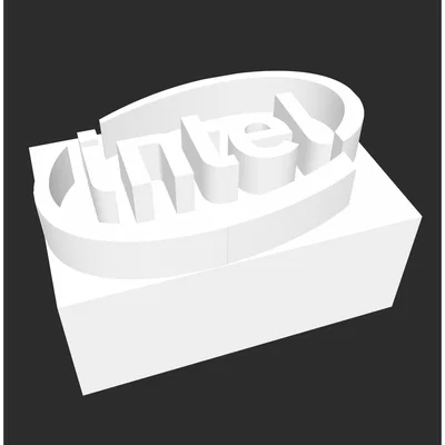 Logo Intel in 3D