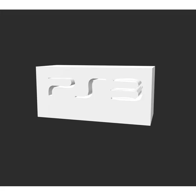 Logo PS3 - Mô hình in 3D - Image 1
