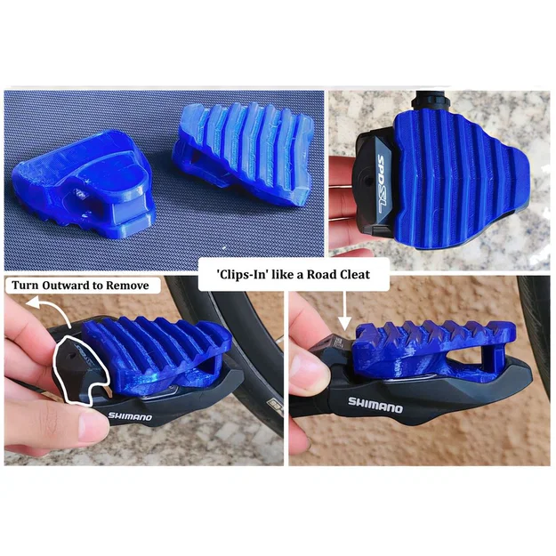 Bộ chuyển đổi Shimano SPD-SL sang bàn đạp phẳng (Flat Pedal Adapter) - Image 1