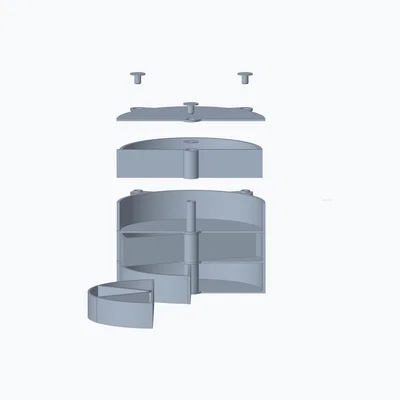 Hộp Đựng Đồ Đa Năng Xoay Hình Bán Nguyệt Tinh Tế Cho Bàn Làm Việc