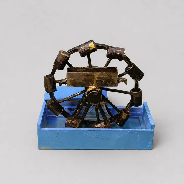 Mô Hình Guồng Nước (Noria) Bơm Nước Chạy Bằng Motor - Image 1