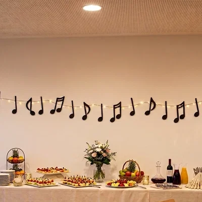 Dây trang trí nốt nhạc (Musical Note Garland) in 3D nghệ thuật