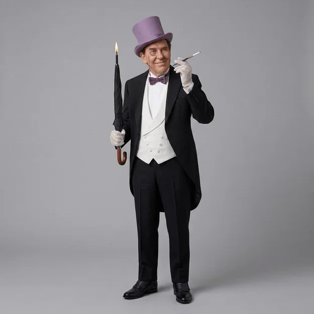 Mô hình 3D nhân vật phản diện The Penguin Batman 1966 ấn tượng - Image 1