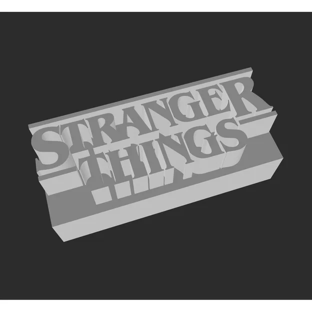 Mô hình Logo Stranger Things in 3D - Image 1