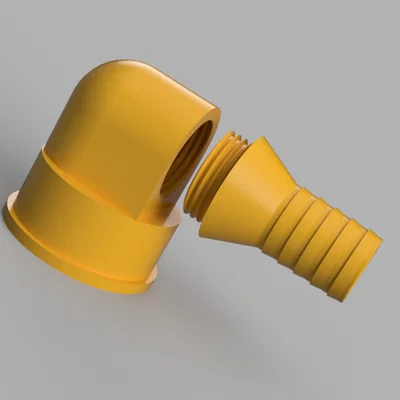 Khớp nối ống 90 độ 3/4 inch cho máy lọc nước Oase (In 3D)